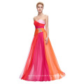 Grace Karin Ombre en mousseline de soie bretelles robe de soirée en soie longue robe de soirée CL6069-2 #